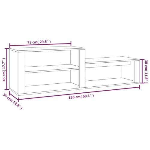Ormarić za cipele sjajni bijeli 150x35x45 cm konstruirano drvo - Visoko sjajno bijela 1 Cijena