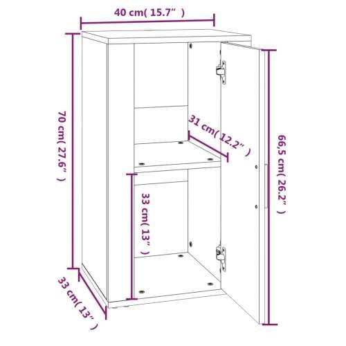 Komoda boja dimljenog hrasta 40 x 33 x 70 cm konstruirano drvo - Dimljeni hrast 1 Cijena