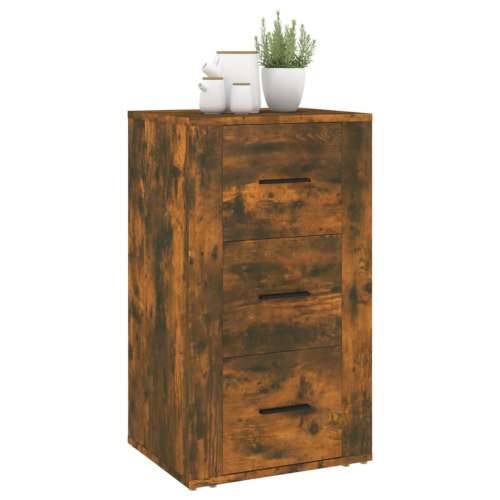 Komoda boja dimljenog hrasta 40 x 33 x 70 cm konstruirano drvo - Dimljeni hrast 1 Cijena