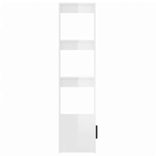 Komoda sjajna bijela 80 x 30 x 119,5 cm od konstruiranog drva Cijena