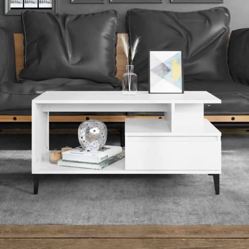Stolić za kavu bijeli 90 x 49 x 45 cm od konstruiranog drva - Bijela 1 Cijena