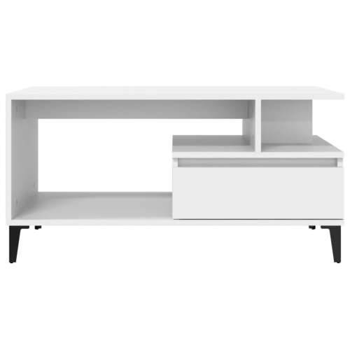 Stolić za kavu bijeli 90 x 49 x 45 cm od konstruiranog drva - Bijela 1 Cijena