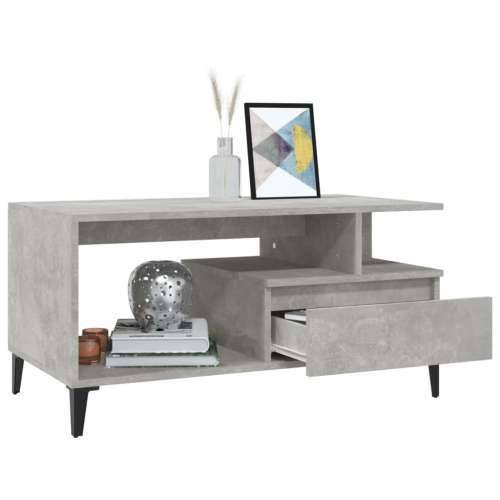 Stolić za kavu boja betona 90x49x45 cm konstruirano drvo - Beton siva 1 Cijena