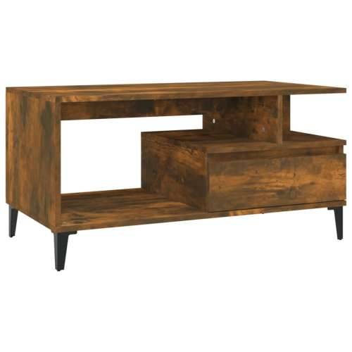 Stolić za kavu boja hrasta 90x49x45 cm konstruirano drvo - Dimljeni hrast 1 Cijena