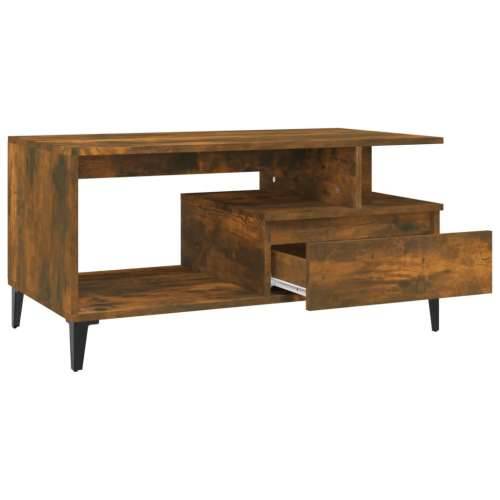 Stolić za kavu boja hrasta 90x49x45 cm konstruirano drvo - Dimljeni hrast 1 Cijena