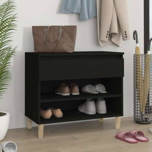 Ormarić za cipele crni 70 x 36 x 60 cm od konstruiranog drva - Crna 1 Cijena