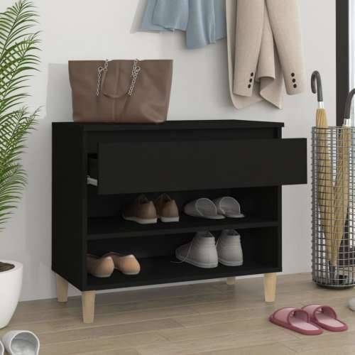 Ormarić za cipele crni 70 x 36 x 60 cm od konstruiranog drva - Crna 1 Cijena