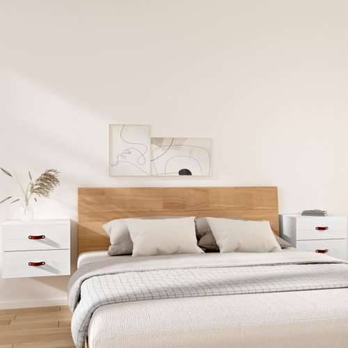 Zidni noćni ormarići 2 kom bijeli 50 x 36 x 40 cm - Bijela 2 1 Cijena