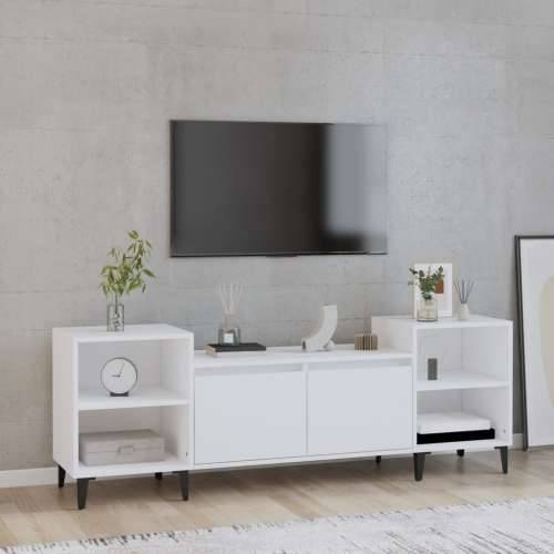 TV ormarić bijeli 160 x 35 x 55 cm od konstruiranog drva - Bijela 1 Cijena