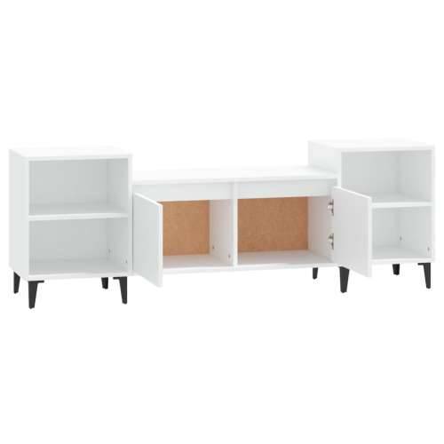 TV ormarić bijeli 160 x 35 x 55 cm od konstruiranog drva - Bijela 1 Cijena
