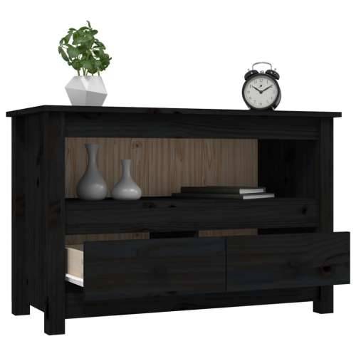 TV ormarić crni 79 x 35 x 52 cm od masivne borovine - Crna 1 Cijena