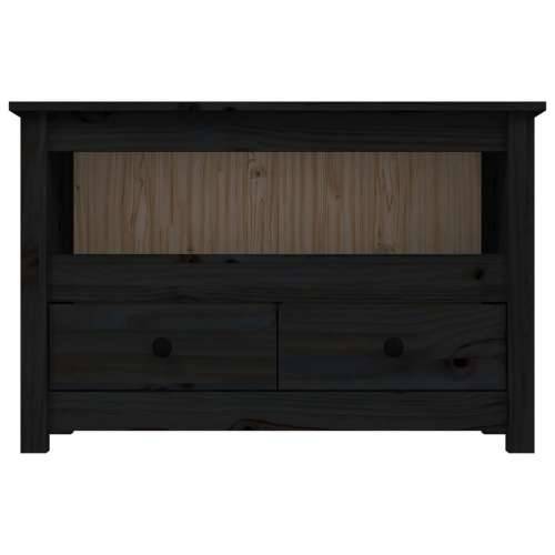 TV ormarić crni 79 x 35 x 52 cm od masivne borovine - Crna 1 Cijena