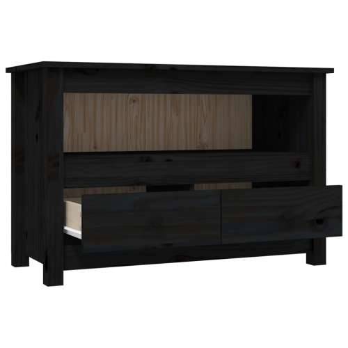 TV ormarić crni 79 x 35 x 52 cm od masivne borovine - Crna 1 Cijena