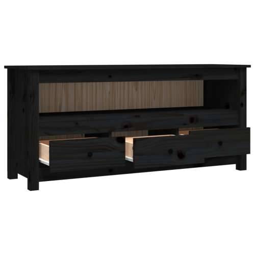 TV ormarić crni 114 x 35 x 52 cm od masivne borovine - Crna 1 Cijena