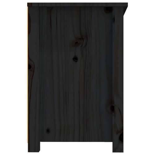 TV ormarić crni 114 x 35 x 52 cm od masivne borovine - Crna 1 Cijena