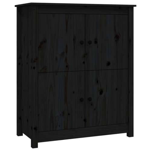 Komoda crna 83 x 41,5 x 100 cm od masivne borovine - Crna 1 Cijena