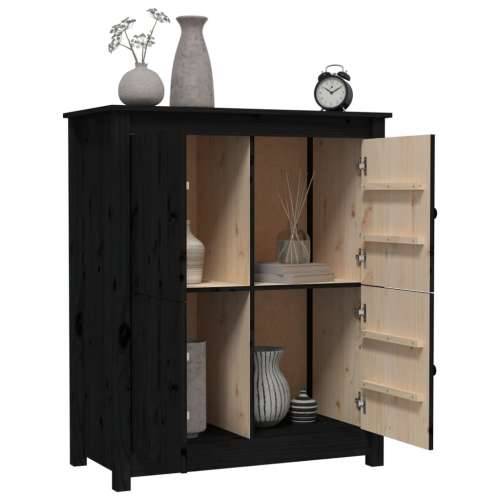 Komoda crna 83 x 41,5 x 100 cm od masivne borovine - Crna 1 Cijena