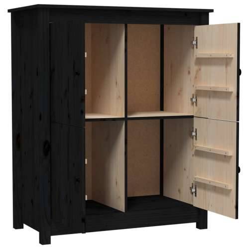Komoda crna 83 x 41,5 x 100 cm od masivne borovine - Crna 1 Cijena