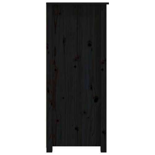 Komoda crna 83 x 41,5 x 100 cm od masivne borovine - Crna 1 Cijena