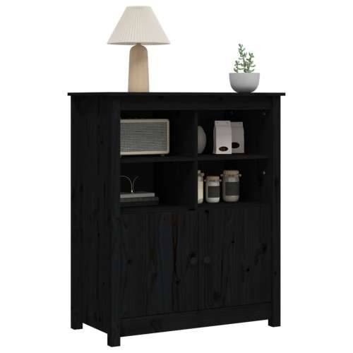Komoda crna 83 x 41,5 x 100 cm od masivne borovine - Crna 1 Cijena