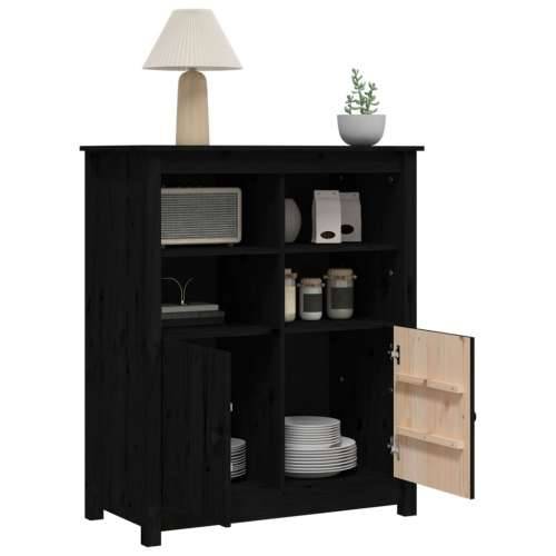 Komoda crna 83 x 41,5 x 100 cm od masivne borovine - Crna 1 Cijena
