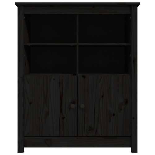 Komoda crna 83 x 41,5 x 100 cm od masivne borovine - Crna 1 Cijena