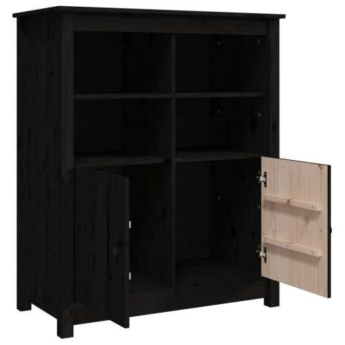Komoda crna 83 x 41,5 x 100 cm od masivne borovine - Crna 1 Cijena