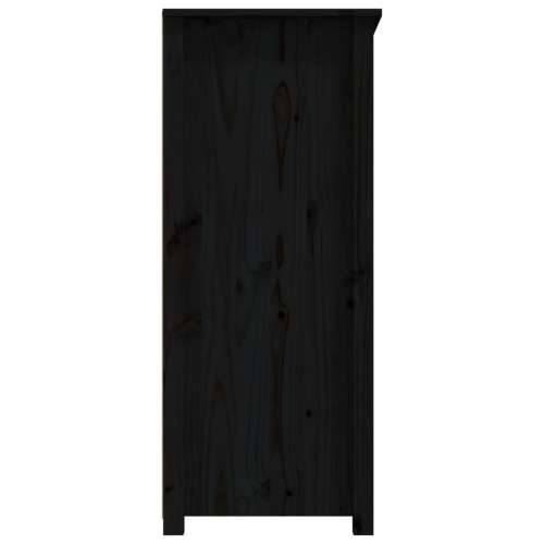 Komoda crna 83 x 41,5 x 100 cm od masivne borovine - Crna 1 Cijena
