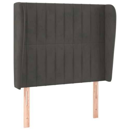 Uzglavlje s ušima tamnosivo 83 x 23 x 118/128 cm baršunasto - Tamno siva 83 x 23 x 118/128 cm 1 Cijena