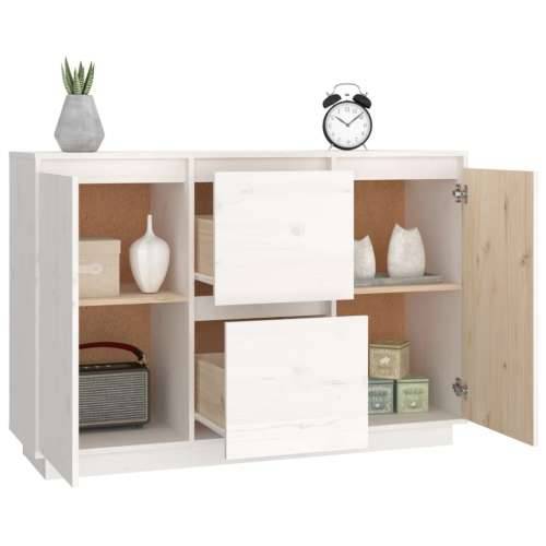 Komoda bijela 111 x 34 x 75 cm od masivne borovine - Bijela 1 Cijena