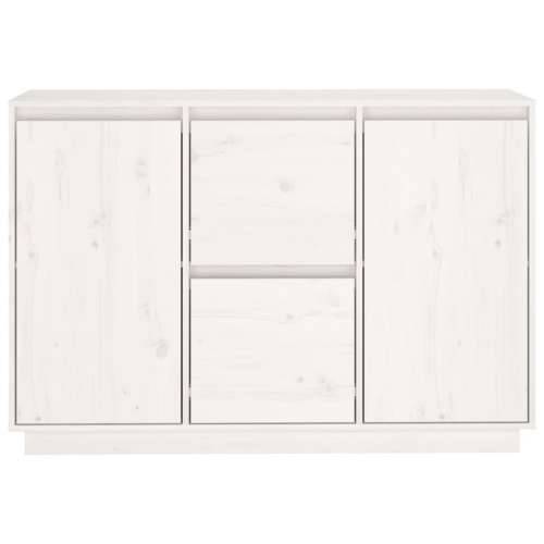 Komoda bijela 111 x 34 x 75 cm od masivne borovine - Bijela 1 Cijena