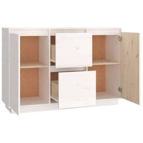 Komoda bijela 111 x 34 x 75 cm od masivne borovine - Bijela 1 Cijena