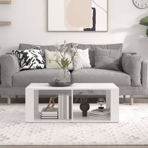 Stolić za kavu bijeli 100 x 50 x 36 cm od konstruiranog drva - Bijela 1 Cijena