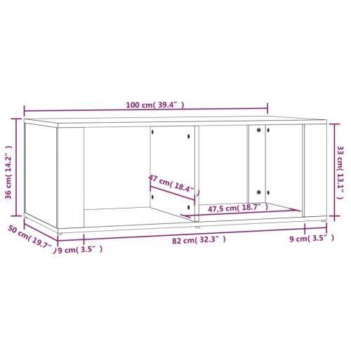 Stolić za kavu bijeli 100 x 50 x 36 cm od konstruiranog drva - Bijela 1 Cijena