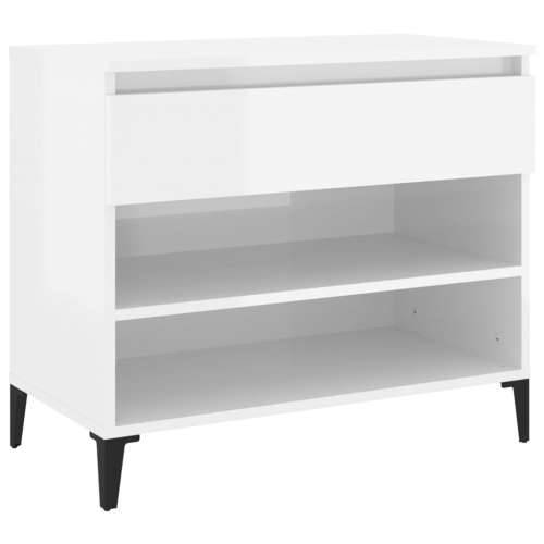 Ormarić za cipele sjajni bijeli 70x36x60 cm konstruirano drvo - Visoko sjajno bijela 1 Cijena