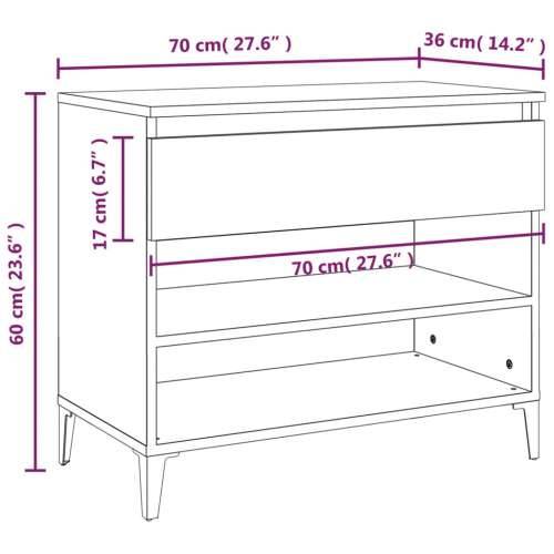Ormarić za cipele sjajni bijeli 70x36x60 cm konstruirano drvo - Visoko sjajno bijela 1 Cijena