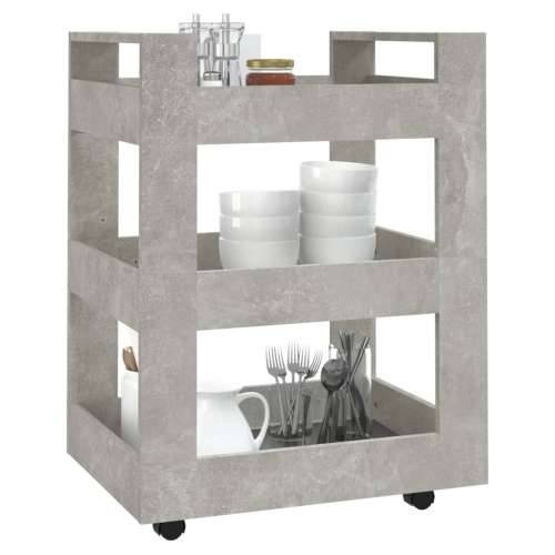 Kuhinjska kolica siva boja betona 60x45x80 cm konstruirano drvo Cijena