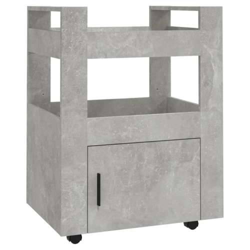 Kuhinjska kolica siva boja betona 60x45x80 cm konstruirano drvo - Beton siva Cijena