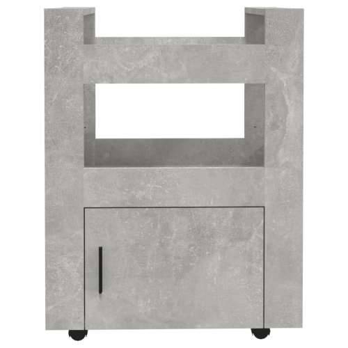 Kuhinjska kolica siva boja betona 60x45x80 cm konstruirano drvo - Beton siva Cijena