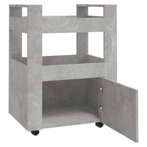 Kuhinjska kolica siva boja betona 60x45x80 cm konstruirano drvo - Beton siva Cijena