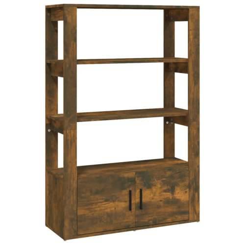 Komoda boja hrasta 80 x 30 x 119,5 cm od konstruiranog drva - Dimljeni hrast 1 Cijena