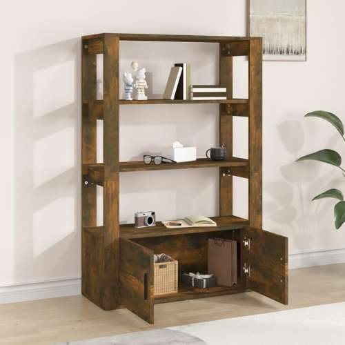 Komoda boja hrasta 80 x 30 x 119,5 cm od konstruiranog drva - Dimljeni hrast 1 Cijena