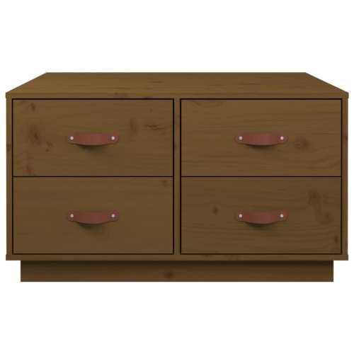 Stolić za kavu boja meda 80 x 80 x 45 cm od masivne borovine - boja meda 1 Cijena