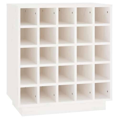 Ormarić za vino bijeli 55,5 x 34 x 61 cm od masivne borovine - Bijela 1 Cijena