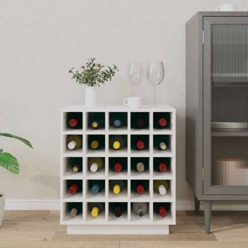 Ormarić za vino bijeli 55,5 x 34 x 61 cm od masivne borovine - Bijela 1 Cijena