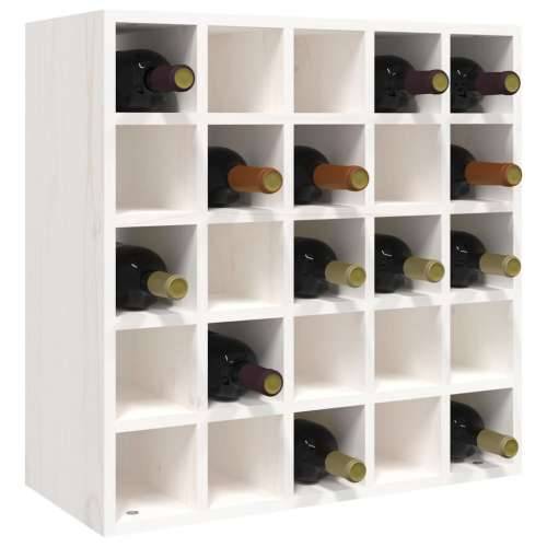 Ormarić za vino bijeli 56 x 25 x 56 cm od masivne borovine - Bijela 56 x 25 x 56 cm 1 s 25 rupa Cijena