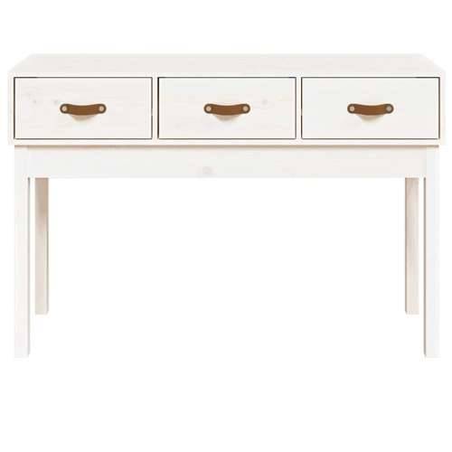 Konzolni stol bijeli 114 x 40 x 75 cm od masivne borovine - Bijela 1 114 cm Cijena