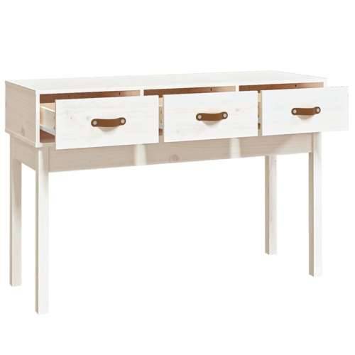Konzolni stol bijeli 114 x 40 x 75 cm od masivne borovine - Bijela 1 114 cm Cijena