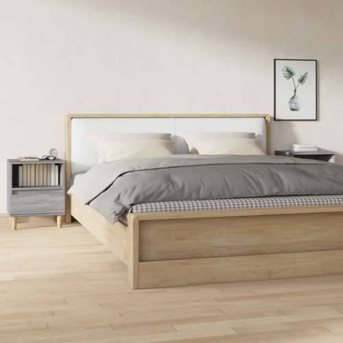 Noćni ormarići 2 kom boja dimljenog smeđi 40x35x50 cm - Sivi hrast sonoma 2 Cijena