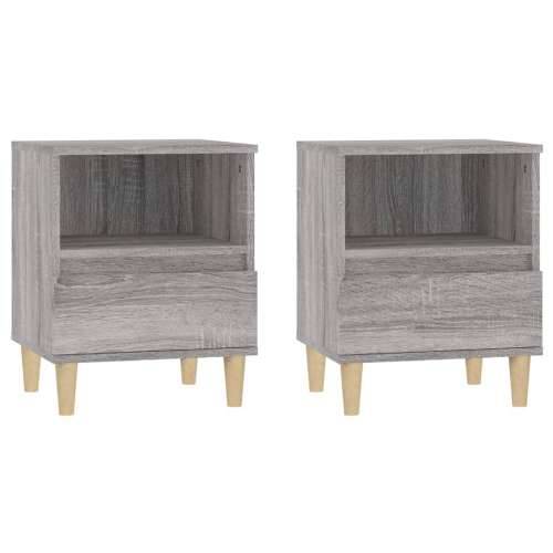 Noćni ormarići 2 kom boja dimljenog smeđi 40x35x50 cm - Sivi hrast sonoma 2 Cijena